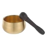 VINTORKY Mini Singing Bowl 1.97' Brass Meditation Sound Bowl with Wooden Mallet for Stress Relief and Calming Vibration, for Home Decor and Altar Use