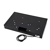 JTLB 12V Range Hood, Touch Screen 3 Speed Adjustable, Double LED Lights, Pure Copper Motor, Removable Filter, with Double Vortex Wind Wheel for RV Kitchen Yacht