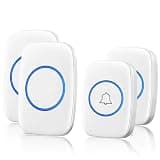ONMYJFD Home Intelligent Door Bell 60 Chimes 0-110db Cordless Calling Waterproof Doorbell Range US EU UK Plug