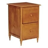 Scranton & Co 2-Drawer Wood File Cabinet, 30" H x 18.75" W x 20.25" D, Antique Cherry Finish, Solid Hardwood, Classic Knob Pulls, Traditional Style Office Storage for Letter-Sized Files