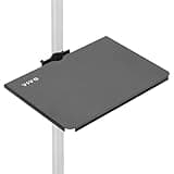 VIVO Universal Steel 14 x 10 inch Shelf Pole Mount for TV Cart, Attaches to 0.5” to 2.4” Poles, Speaker & Microphone Stands, Clamp-on Utility Storage Surface, Black, MOUNT-SF13P