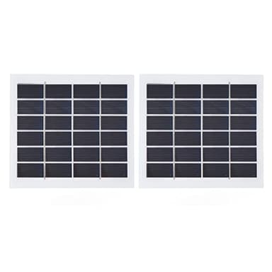 2 Pcs Portable Solar Panel 2W 6V Mini Solar Cells, Monocrystalline High Conversion Efficiency Solar Panel for Household Lighting System, Compact Lightweight Design for Indoor Outdo