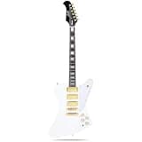 Firefly FFDB Solid Body Electric Guitar,Mahogany Guitar body,Stainless steel and ball end frets,rosewood fretboard(White Color)