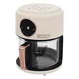 Bacocoo Glass Air Fryer 3.81QT with 360° View, 1200W Touchscreen & 8 Presets, Borosilicate Glass Pot for Healthy Frying, Family Kitchens, Restaurants (White)