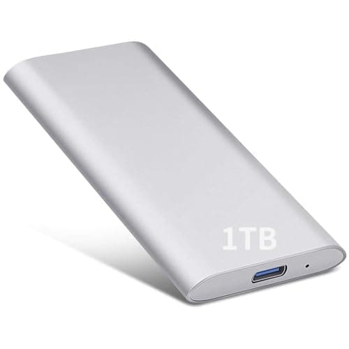 External Hard Drive1TB,Ultra Slim External HDD Store Portable External Hard Drive Compatible with PC, MAC,Laptop