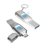 Fingerprint-encrypted Dual-Interface USB Drive USB 3.0, zinc Alloy Body, Private Office documents, Personal Photo Files Portable Storage