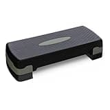 Amazon Basics Aerobic Exercise Step Platform, Adjustable Workout Stepper for Home Fitness, 27", Black/Grey