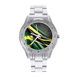 NTVOWPZO Three-Hand Analog Stainless Steel Watches for Men Easy Reader