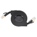ULTECHNOVO Cat 7 Ethernet Cable 1.5m with Gold Plating Contacts and Multiple Layers Protection, Copper Network Patch Cord for Desktop Computer and Rj45 Network Connectors, Black Telescopic