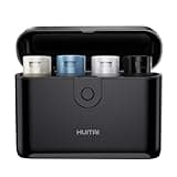 HUITAI Travel Bottles with Case, 4x2oz TSA Approved, Leak-Proof, Press to Unlock, Compact & Portable Travel Toiletries (Black)