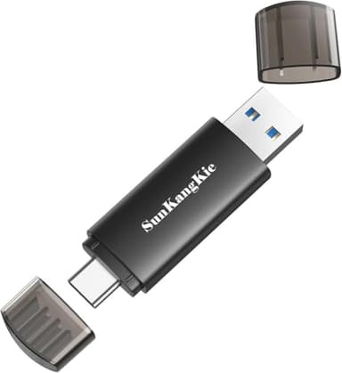 SUNKANGKIE 20 Pack 128 gb Type C Flash Drive Dual USB 3.0 Flash Drive USB C + USB A Portable Type-C Flash Drive 2-in-1 USB-C Thumb Drive for Smartphone Tablet Computer Mac (20 Pack, 128GB)