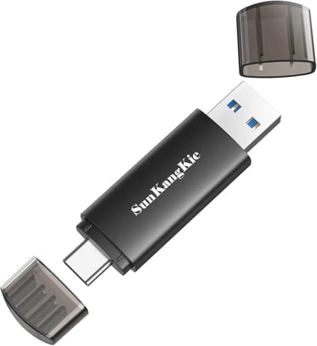 SUNKANGKIE 20 Pack 128 gb Type C Flash Drive Dual USB 3.0 Flash Drive USB C + USB A Portable Type-C Flash Drive 2-in-1 USB-C Thumb Drive for Smartphone Tablet Computer Mac (20 Pack, 128GB)