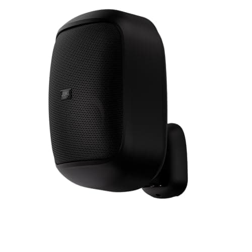 JUKE AUDIO Spin Speaker (Pair) | Outdoor Wall Mounted Speaker | Dual Swivel Mounting Bracket | 2-Way Design with Woofer & Tweeter | Backyard Speaker (Black)