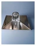 Industrial Stainless Steel Dust Extraction Hood, 12-40in, 4/6/8in Ports, Ventilation Solution for Welding, Machining & Workshops, 6in Size, 16x24in Design, Heavy Duty.