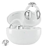 TCL CrystalClip Open Ear Clip-On Earbuds with Crystals by Swarovski, Jewelry-Inspired Open Ear Wireless Earbuds for Women, Ultra-Light 5.5g, 3D Spatial Sound, Clear Calls, 36H Playtime, Lunar White