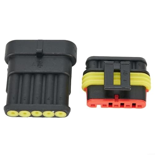 al Connector Superseal 1 2 3 4 5 6 Pin Wire Connector Kit for Car Boat Waterproof IP67 Flame Retardant Nylon Crimp Terminal Set(2pin)