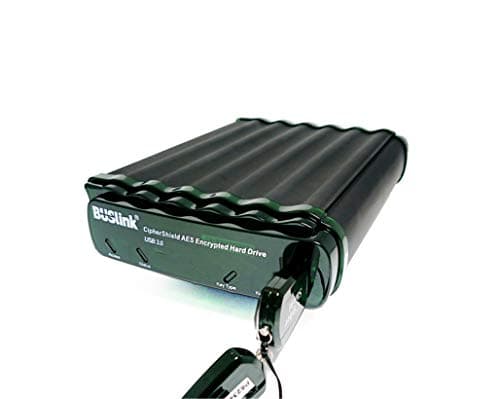 BUSlink CipherShield CSE-8TG1-U3M1 8TB HDD Mode 1 Encrypted Desktop Drive – 256-bit AES Hardware Encryption, FIPS 140-2, USB 3.0, HIPAA, HITECH, FERPA, TAA-Compliant