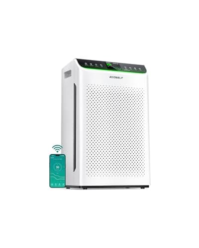 Air Purifier for Home Large Room Up to 3850Ft² with Washable Filter, HEPA Air Cleaner with AQI Display, Trend Graph, Smart App Control, Auto Eco Pet Sleep Modes for Allergies, HAP610WF