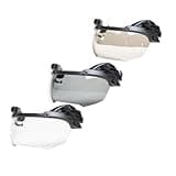 ANSI Rated Flip Down ARC Rail Mounted Visor for Fast Helmets (Black with Clear Lens)