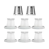 FGJDERYH Replacement Steel Primary & HEPA Filter Set Compatible with Xiaomi Mijia Mi Vacuum Cleaner Mini SSXCQ01XY – 2 + 6 Filters