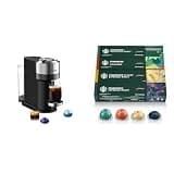 Nespresso Nepresso Vertuo Next Deluxe Coffee and Espresso Maker By De'Longhi, Dark Chrome + Starbucks Capsules