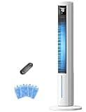 Windowless Portable Air Conditioner, 45.1" Evaporative Air Cooler w/1.06Gal Water Tank & 4 Ice Packs, 12H Timer, 60° Swing, No Hose No Window Needed, 3-IN-1 Quiet AC Unit for Room Bedroom