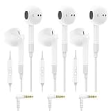 LUDOS FEROX 3 Pack Wired Earbuds in-Ear Headphones, 5 Year Warranty, Earphones with Microphone, Noise Isolation for 3.5mm Jack Ear Buds for iPhone, Samsung, Computer, Laptop, Kids, School Students