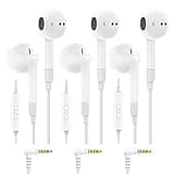 LUDOS FEROX 3 Pack Wired Earbuds in-Ear Headphones, 5 Year Warranty, Earphones with Microphone, Noise Isolation for 3.5mm Jack Ear Buds for iPhone, Samsung, Computer, Laptop, Kids, School Students