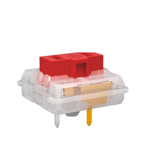 EpVzQBnqA Choc Red Crystal Switch Low Profile Chocolate Mechanical Keyboard Switch RGB SMD Red Stem Linear Hand Feeling(10pcs)