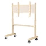 TV Stand with Wheels,Portable LCD Holder,Cream-Colored, Storage, 40"-86" Inch TV Stand