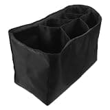 CVUTOVO Multi Pocket Diaper Bag Insert Organizer for Moms, Large Capacity Nylon Tote with Waterproof Bottom Compartment and Removable Accessories Storage, for Outings and Strollers