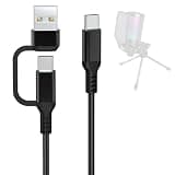 USB A/C to Type C Microphone Cable Cord Compatible with Fifine AmpliGame A6V/ A6T/ AM8/ K688/ A8, HyperX SoloCast, QuadCast 2/S/2 S, Logitech G Yeti GX, TONOR TC30, Elgato Wave 3, Wave Neo Mic (6.6FT)