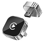 shenghuo Wireless Car Adapter: Universal Converter, Type-C, PnP, 0 Delay, Req. Built-in (Silver)