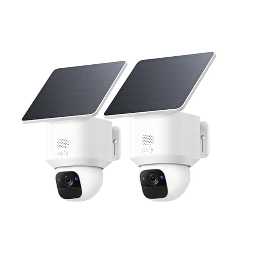 eufy Security SoloCam E30, 2 Pack, Security Cameras Wireless Outdoor, Solar Camera Outdoor Wireless, 360ยฐ Pan, AI Tracking, 2K Clarity, No Monthly Fee