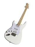 Solid Body Electric Guitar, Classic White Style with 3 Single-Coil Pickups, Full Size 6-String for Pop Blues Rock (Guitarra Eléctrica)