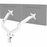 VIVO Aluminum Articulating Dual Monitor Arm for 13 to 30 inch Screens, Desk Mount Tension Spring Monitor Stand for 2 Screens, White, STAND-V102OW