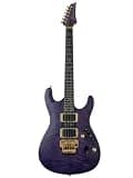 Solid Body Electric Guitar, Transparent Purple with Tree of Life Inlay & HSH Pickups, Full Size 6-String for Progressive Rock (Guitarra Eléctrica)