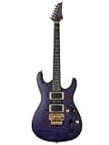 Solid Body Electric Guitar, Transparent Purple with Tree of Life Inlay & HSH Pickups, Full Size 6-String for Progressive Rock (Guitarra Eléctrica)
