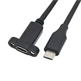 CLXDKLKEQ 2pcs Dual Head Type-C Male to Male Data USB3.2 Full Function PD60W Phone 4K HD Projection Cable 30cm 50cm 1M(with Screw Holes M-F,0.3m)