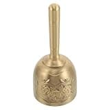 SHOWERORO Brass Hand Bell Rattle Musical Instrument with Clear Sound Effect Lightweight and Handheld Percussion Accessory for Music Performances and Rhythm Practice