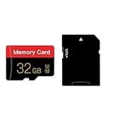 Micro Memory Card 32GB with Adapter, C10/U1/UHS-I/A1 TransFlash Card, TF Card for Camera, Smartphone, Tablet, Drone (Red 32GB)