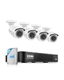 ZOSI H.265+ Full 1080p Home Security Camera System Outdoor Indoor, 5MP-Lite CCTV DVR 8 Channel with AI Human Vehicle Detection, 4 x 1080p Weatherproof Surveillance Camera, 80ft Night Vision, 1TB HDD