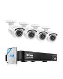ZOSI H.265+ Full 1080p Home Security Camera System Outdoor Indoor, 5MP-Lite CCTV DVR 8 Channel with AI Human Vehicle Detection, 4 x 1080p Weatherproof Surveillance Camera, 80ft Night Vision, 1TB HDD