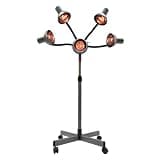 5 Head Infrared Heat Lamp, Adjusting Height Styling Perming Dryer