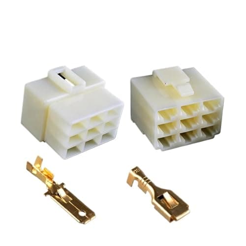 6.3mm Electric Motorcycle Connector 2p3p4p6p8p9p12p14p Automotive High Current Wire Harness Male and Female Plug Housing(9p,10sets)