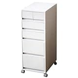 YHdtUO White Rolling Filing Cabinet with Caster Wheels 4 Drawer Vertical Storagefor Home Office & Bedroom Mobile Storage Solution for Documents & Supplies,/White-5 Drawers