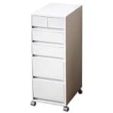 YHdtUO White Rolling Filing Cabinet with Caster Wheels 4 Drawer Vertical Storagefor Home Office & Bedroom Mobile Storage Solution for Documents & Supplies,/White-5 Drawers