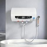 1500W Wall-Mounted Electric Water Heater 9.25 Gal Capacity Adjustable Temp
