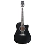 41-Inch Acoustic Guitar Starter Kit, Matte Black Cutaway