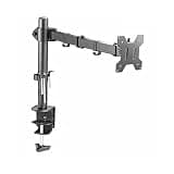 NYTFHMS Monitor Stand Black Monitor Stand Arm 13"-32" Adjustable Monitor Mount Stand Metal Single Desk Arm Stand with C Clamp, Grommet Mounting, Holds Up to 19.8Lbs Tv Stands